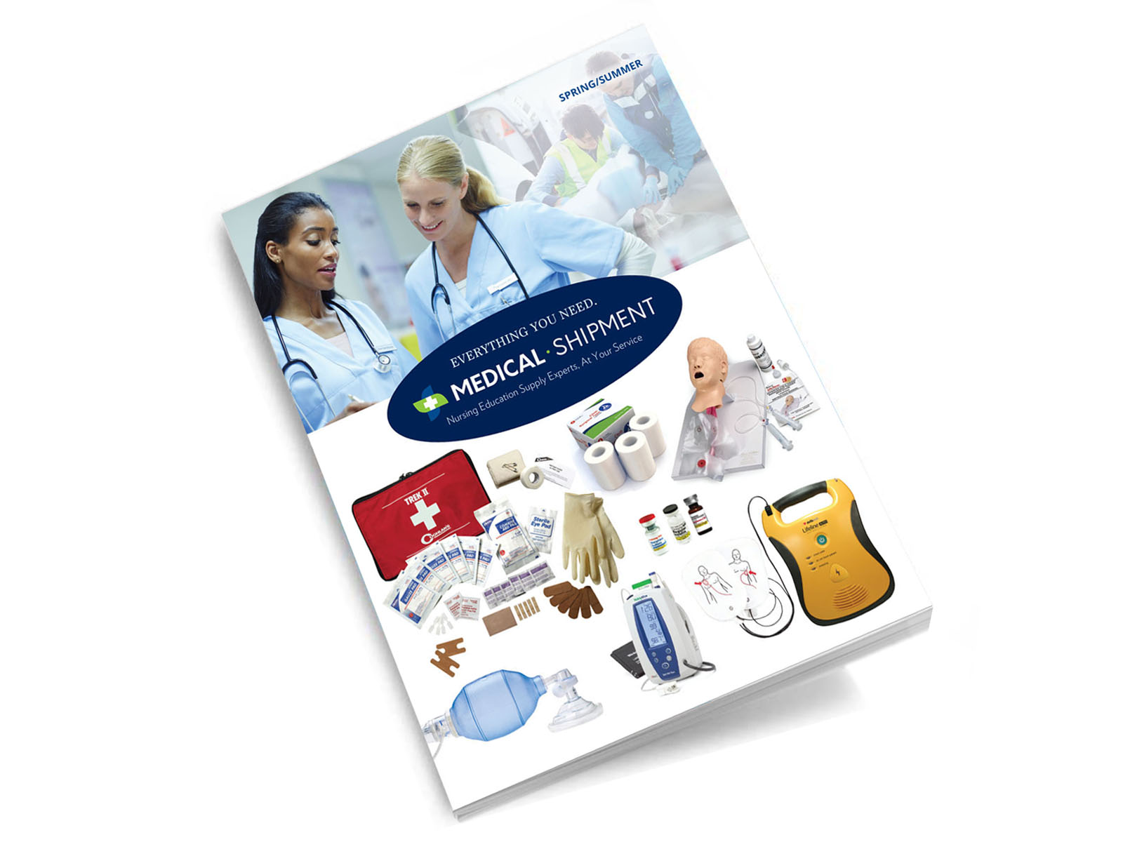 medical shipment catalog design print design